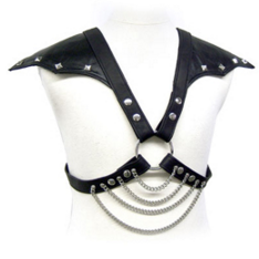Imbracatura in Pelle con Ali e Catene Metalliche – Taglie S a XL